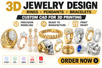 create 3d jewelry cad models photorealistic renders pendants jewelry  rendering