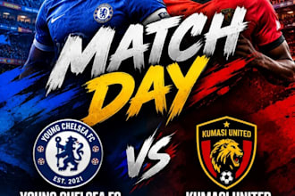 design a professional football poster for your team