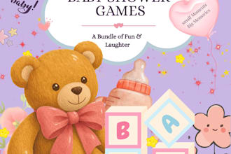 design cute printable baby shower games and party games