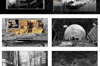 custom comic art, panel, cover and character page
