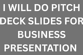 do pitch deck slides for business presentation