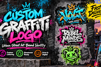 design a custom graffiti logo and urban street art brand identity