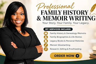 ghostwrite your family history, genealogy memoir and legacy book