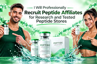 professionally recruit peptide affiliates for research and tested peptide stores