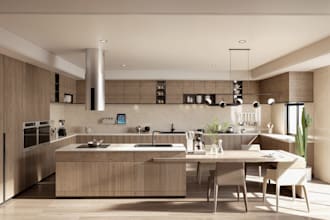 design your kitchen interior, layout and 3d rendering