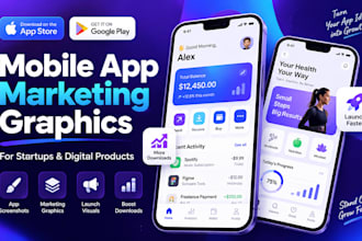 create mobile app graphics app screenshots app store design