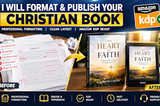 format and publish your christian book on amazon KDP ebook
