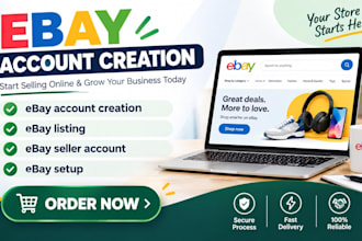 do ebay account creation, ebay seller account, ebay listing, ebay setup