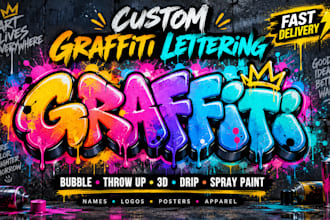 design bubble throw up 3d drip and spray paint graffiti lettering