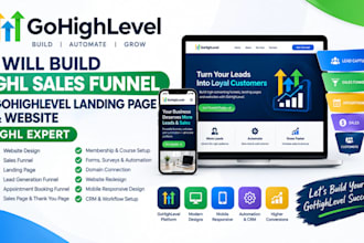 build gohighlevel sales funnel gohighlevel landing page ghl website expert