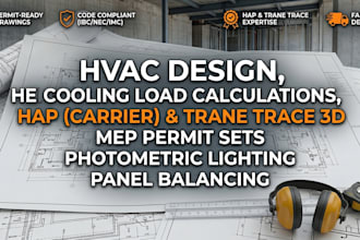 do hvac load calculation heating and cooling hap trane trace mep design