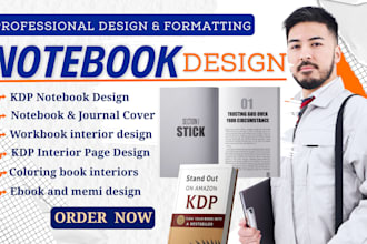 design  journals, notebooks, planners, logbooks, workbooks for kdp, etsy