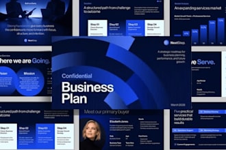design a business proposal presentation, sales deck, company presentation