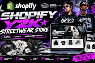 design branded shopify y2k streetwear clothing fashion store