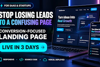 design and build a conversion focused saas landing page