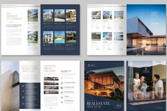 german commercial real estate brochure, property investment deck marketing flyer