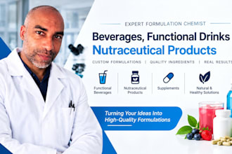 formulate beverages, functional drinks, and nutraceutical