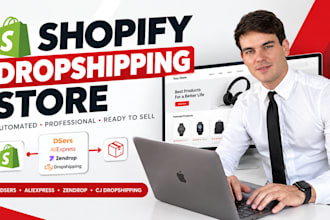 build automated shopify dropshipping store with dsers aliexpress cj