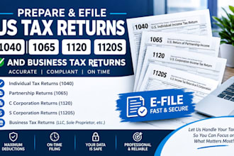 prepare and efile US tax returns 1040 1065 1120 1120s and business tax returns