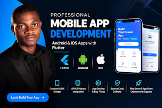 develop android ios mobile app using flutter and react native
