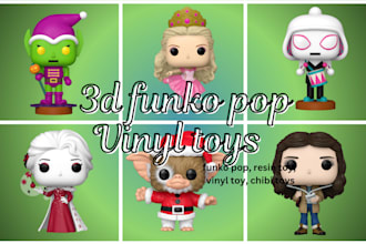 do custom funko pop 3d model action figure, vinyl toy, resin toy for 3d printing