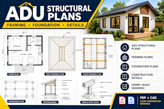 create adu structural plans, framing plans and construction drawings