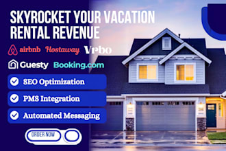 set up and manage property listings on airbnb, hostaway, vrbo and booking com