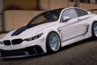 3d car modeling, racing car, 3d rendering, widebody kit, 3d vehicle, fivem car