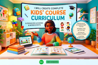 develop engaging children online course content curriculum lessons and activity