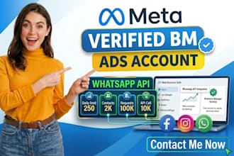 verified bm 250 2k limit bm 100k limit and facebook bm and ads account