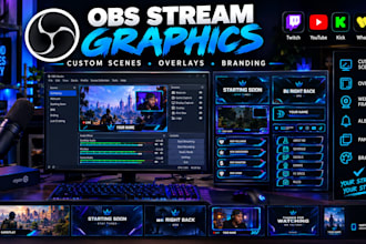 customize obs scenes, overlays and streaming graphics