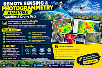 perform remote sensing analysis and photogrammetry from satellite and drone data