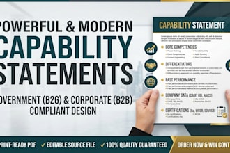 design a powerful government contracting capability statement for business