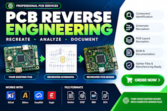 reverse engineer and recreate your pcb schematic and design