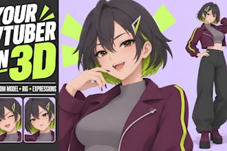 create a custom 3d vtuber vroid model ready for streaming