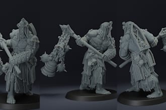 sculpt custom 3d warhammer grimdark miniatures trench crusade stl for 3d print