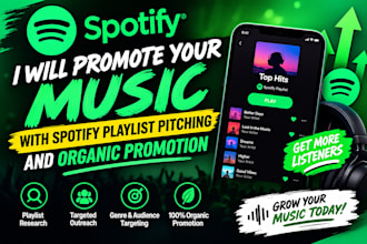 promote your music with spotify playlist pitching and organic promotion