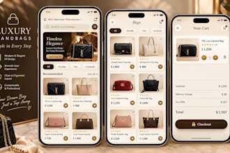design a luxury ecommerce mobile app UI UX in figma