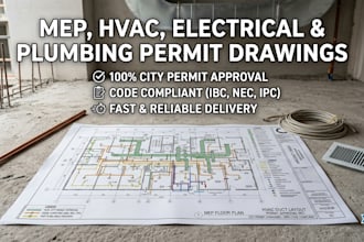 create hvac load calculation mep design and permit drawings