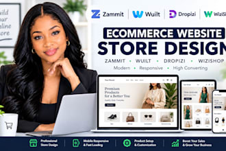 create zammit wuilt dropizi wizishop ecommerce website store design
