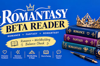 beta read your romantasy novels, romance beta reader, fantasy, romantasy reader