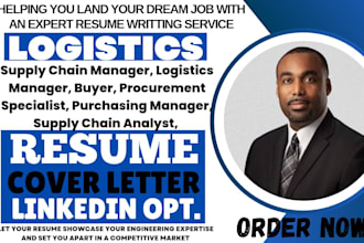 write supply chain, logistics, warehouse, project manager, transportation resume