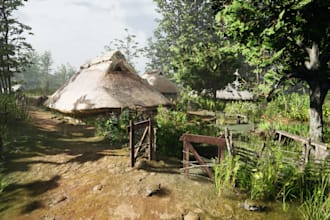 create modular medieval 3d game environment kit in unity and ue5