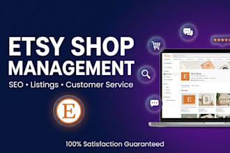 professionally manage your etsy shop and optimize listings