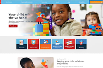 design child daycare service preschool website kindergarten website baby store