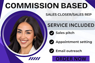 commission based b2b sales closer sales representative appointment setter
