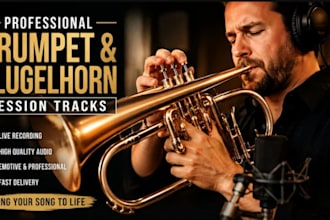 record professional trumpet, cornet, flugelhorn, brass for your song