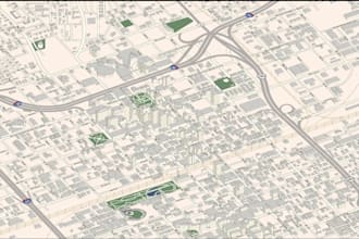 make smart city master plan, satellite map, zoning map, district map, urban plan