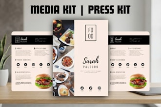 design influencer media kit, press kit, ugc creator kit, artist epk, brand kit