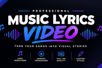 create gospel lyrics music video, worship song, lyrics video for your song